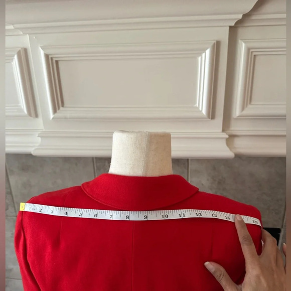 Pendleton Women’s Vintage Pure Virgin Wool Christmas Red Blazer Jacket Size 8 - Picture 10 of 13